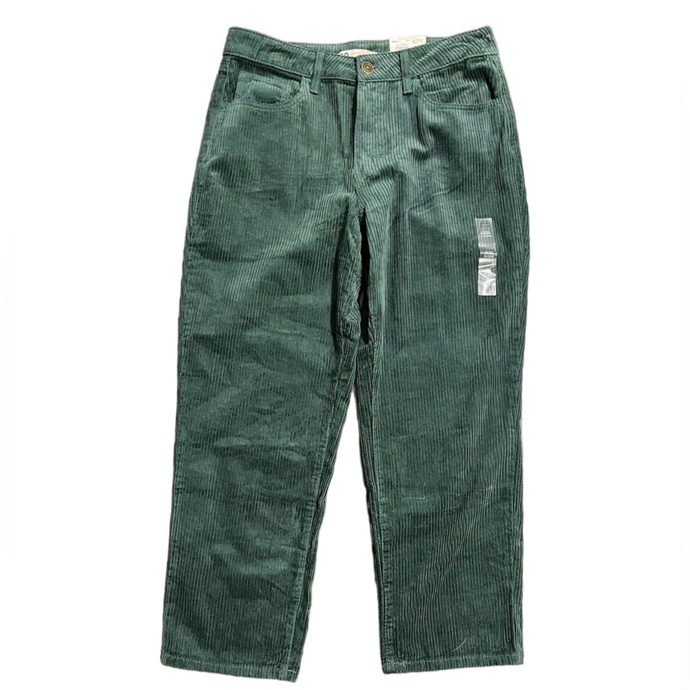 So green corduroy pants size 15 junior NWT straight leg‎